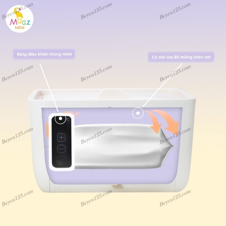 (MB059) Máy ủ / Máy làm ấm khăn giấy ướt, khăn giấy khô đa năng Moaz Bébé MB - 059 MGG