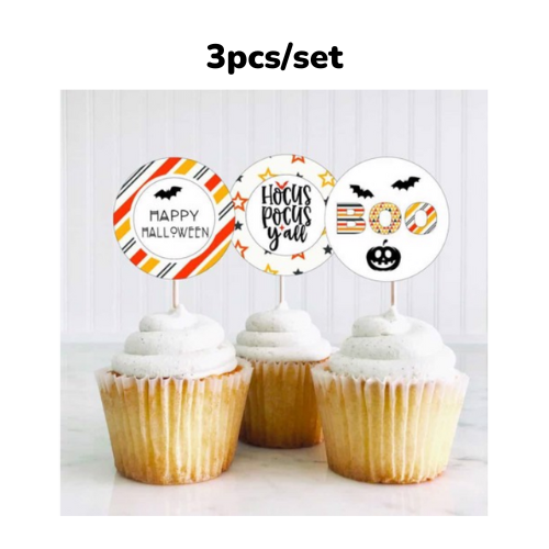 Tem cắm bánh Cupcake chủ đề Halloween bbhl11