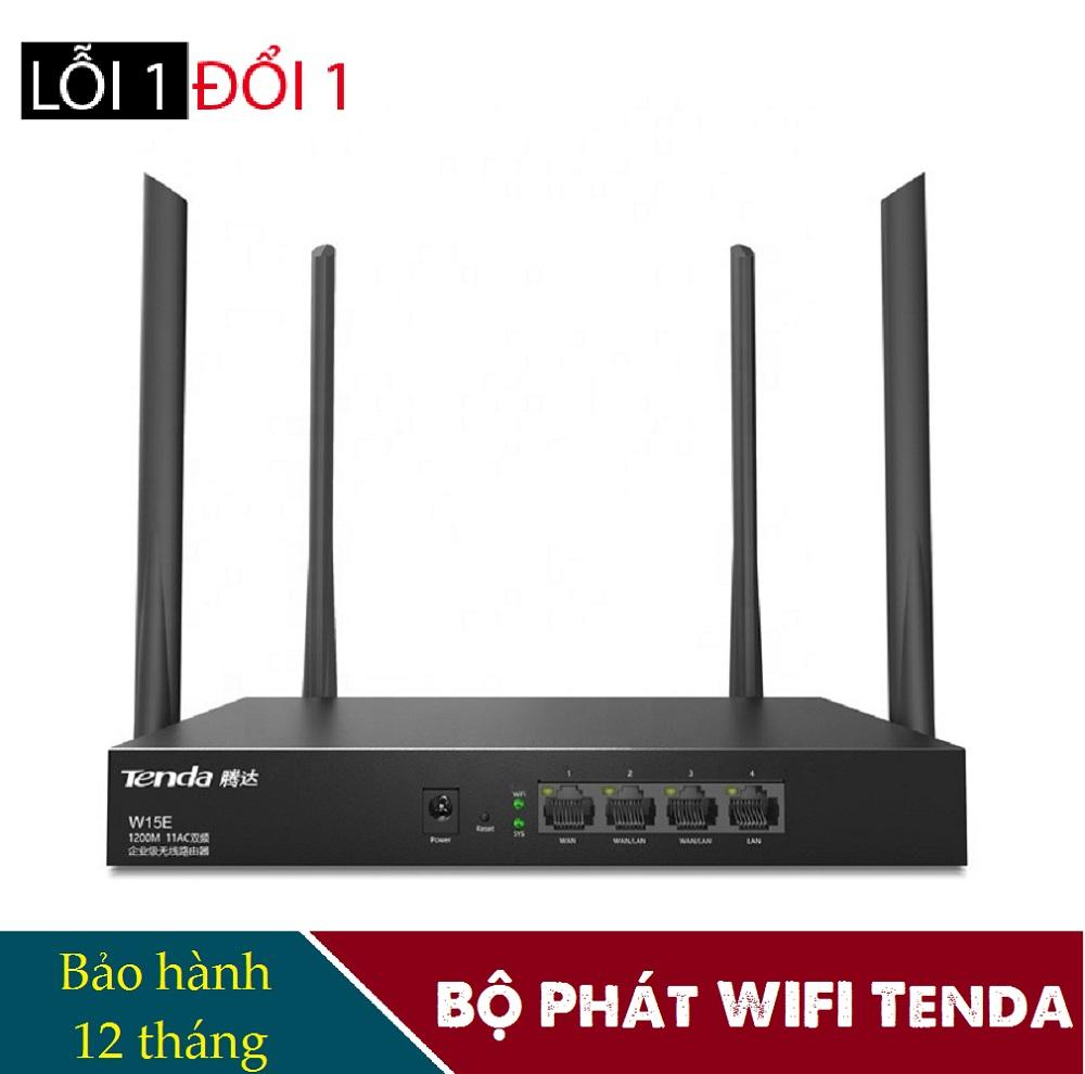 Modem thu phát sóng wifi, modem giá rẻ, cục phát wifi. bộ phát wifi Tenda W15e Ac1200mps Mạng Doanh Nghiệp 50 User, chất lượng đảm bảo, bảo hành 1 đổi 1 12 tháng