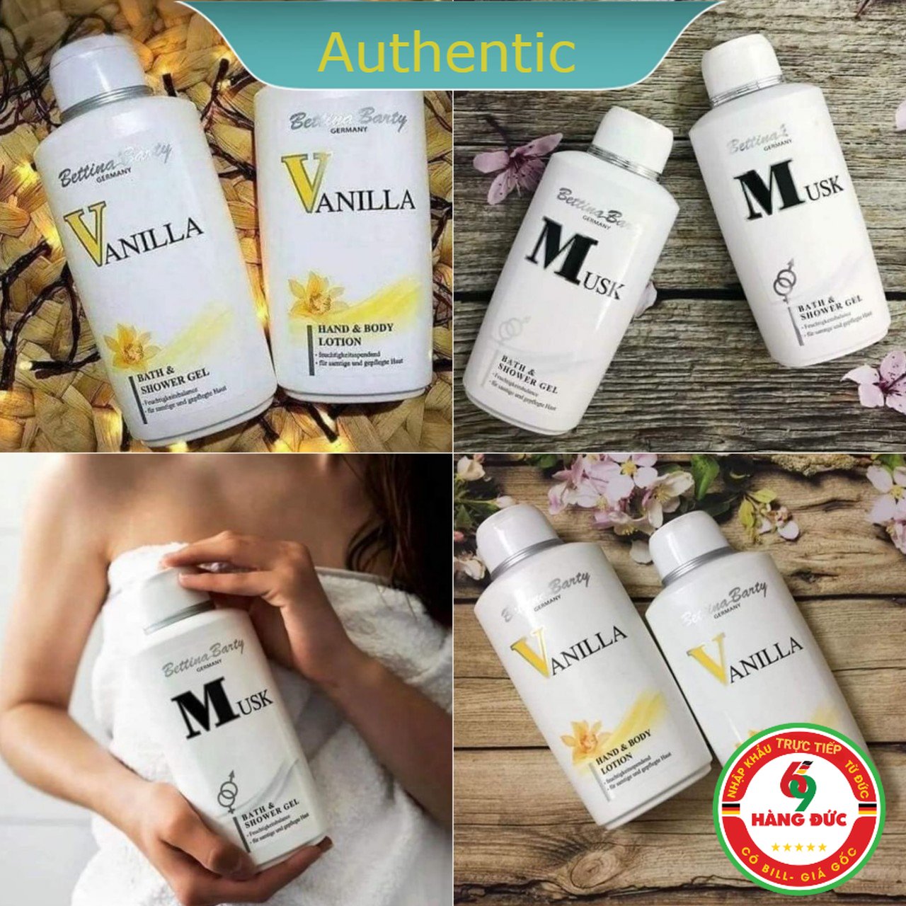 SỮA TẮM NƯỚC HOA VANILLA/ MUSK (BETTINA BARTY CỦA ĐỨC) - HANGDUC69
