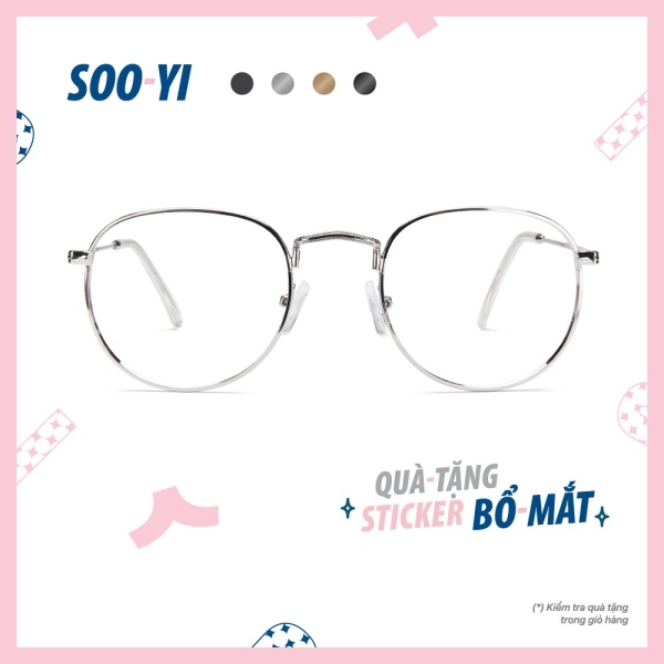 Giá bán Gọng kính cận nam/nữ Soo-Yi NARI chất liệu kim loại dáng tròn thanh mảnh thời trang