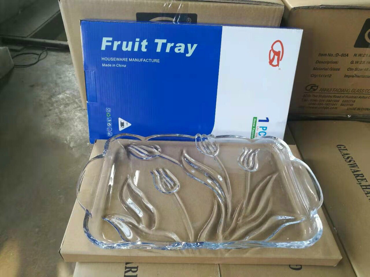 Bộ bình ly cốc thủy tinh kèm khay trắng