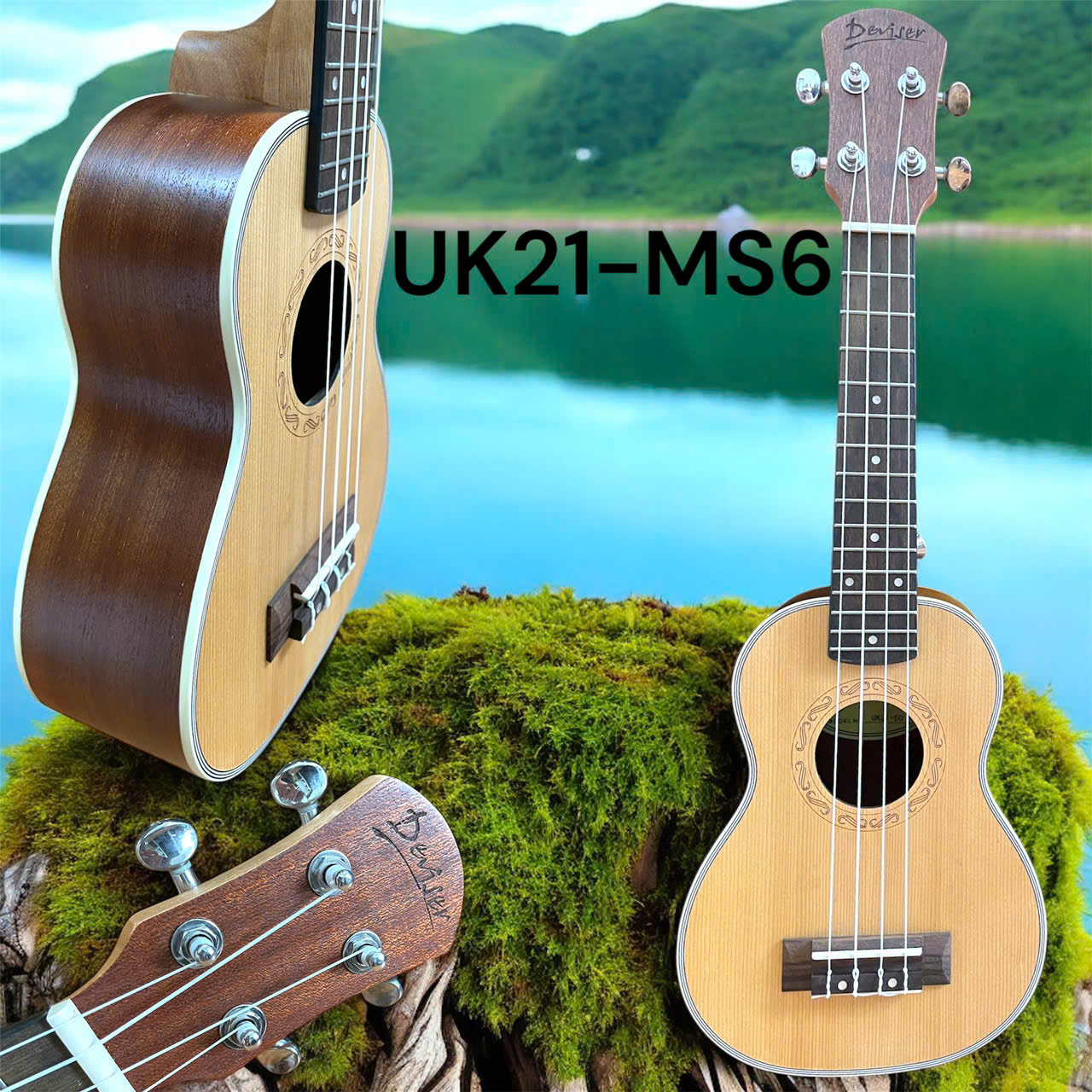 Đàn UKULELE SOPRANO 21’ CAO CẤP Tặng kèm pick,GT