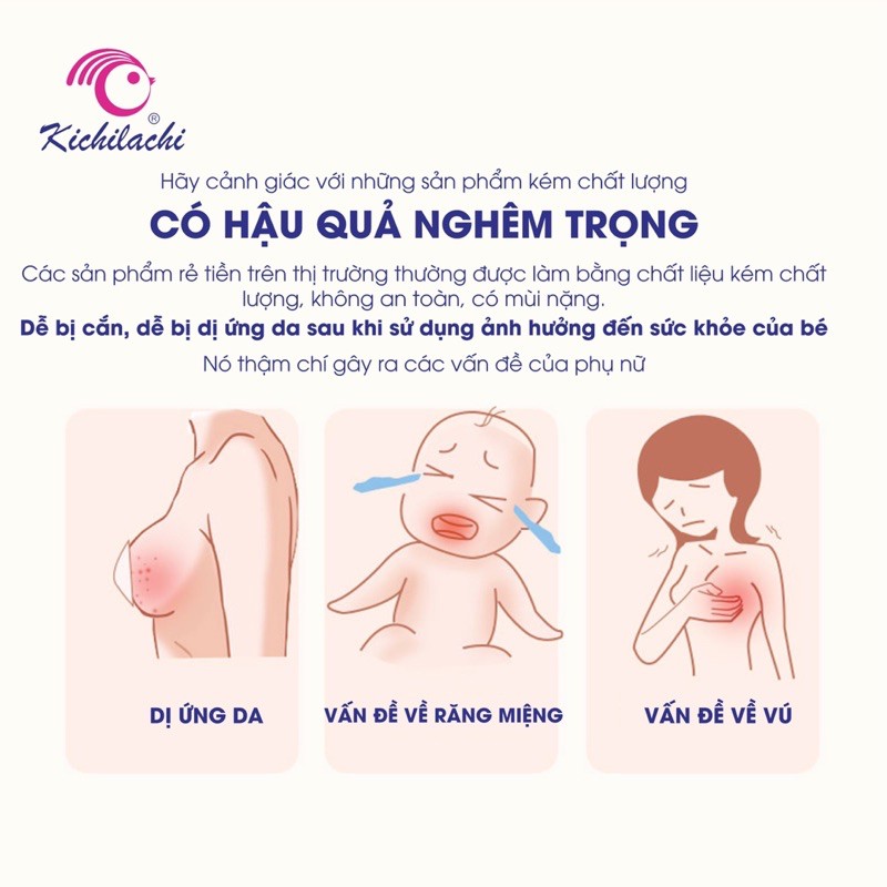 [HCM]Núm Trợ Ty Kichilachi ( Miếng Bảo Vệ Đầu Ty) 2 Chiếc/ Hộp