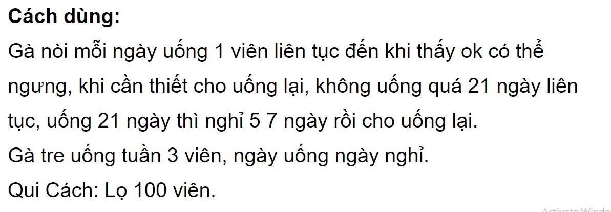 Mega c21 thuôc nuôi gà đá cao cấp thái lan hủ 100 viên