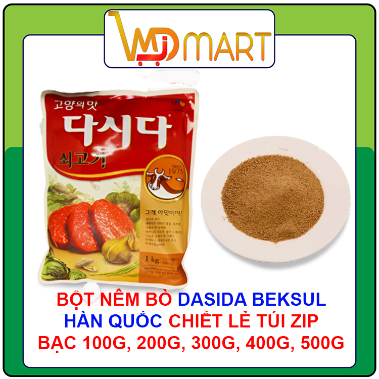 Bột nêm bò Dasida Hàn quốc chiết lẻ túi zíp