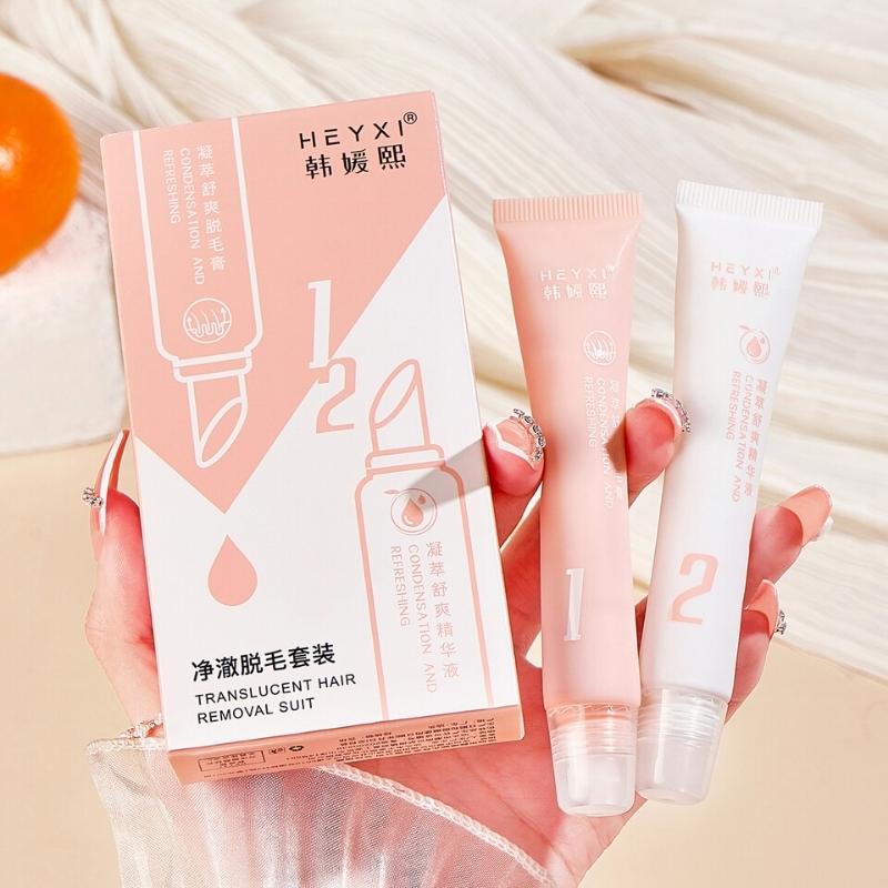 Kem Tẩy Lông Heyxi Nội Địa Trung Cao Cấp Kem Wax Lông An Toàn Không Đau Không Kích Ứng Da Tặng Kèm Kem Dưỡng Da