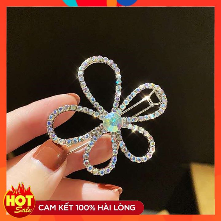 Kẹp tóc hoa đính Pha lê siêu dễ thương phong cách Hàn - Rẻ sập sàn Lazada - Mẫu HOT Kẹp tóc nữ Hàn quốc giá rẻ