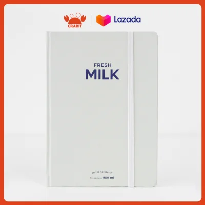 Sổ tay Fresh Milk Crabit Notebuck – Sổ Dotgrid Milky Collection khổ 145x208mm 180 trang – Sổ tay ruột chấm Dotgrid, ghi chép, bullet journal