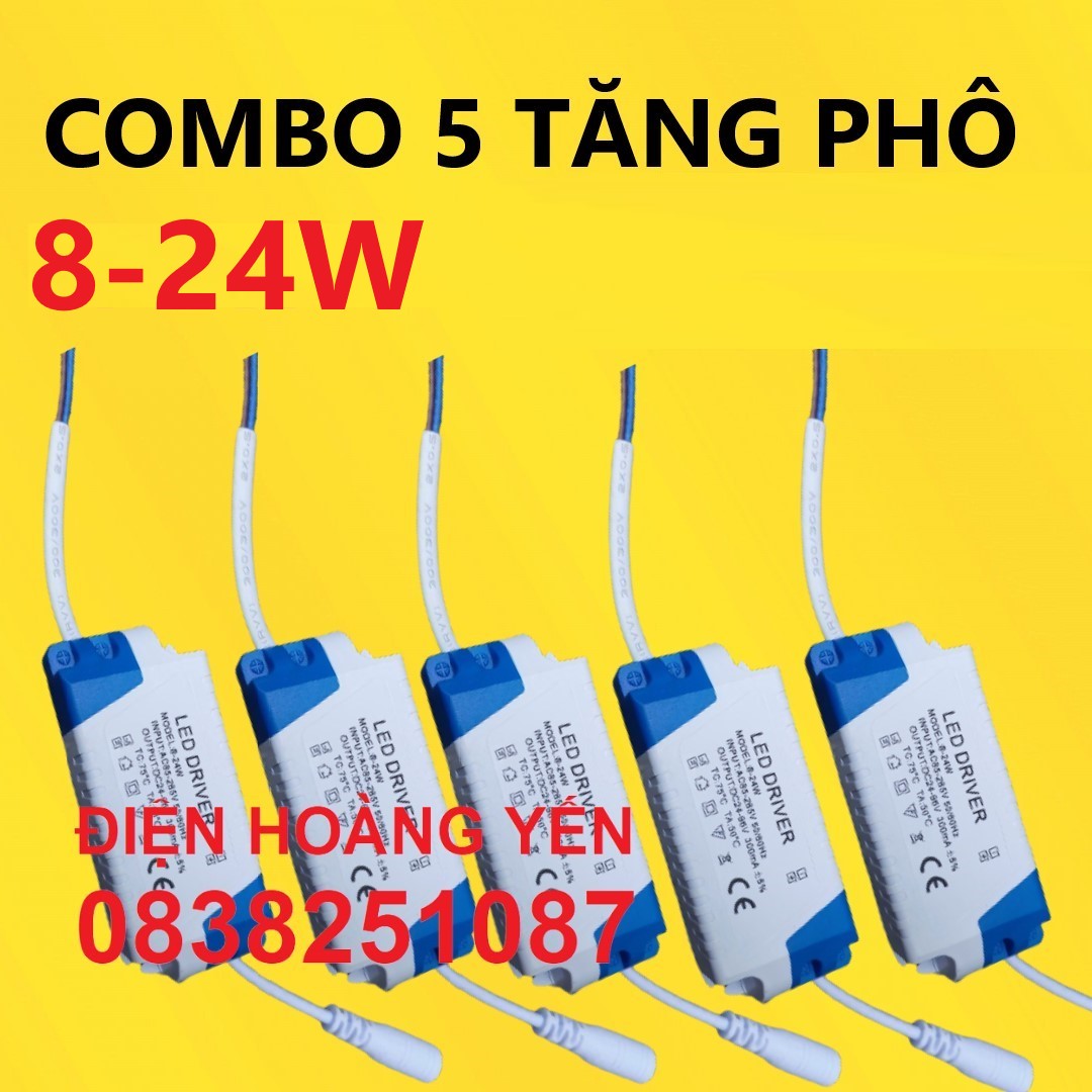 [HCM]5 tăng phô đèn led 18W-24W
