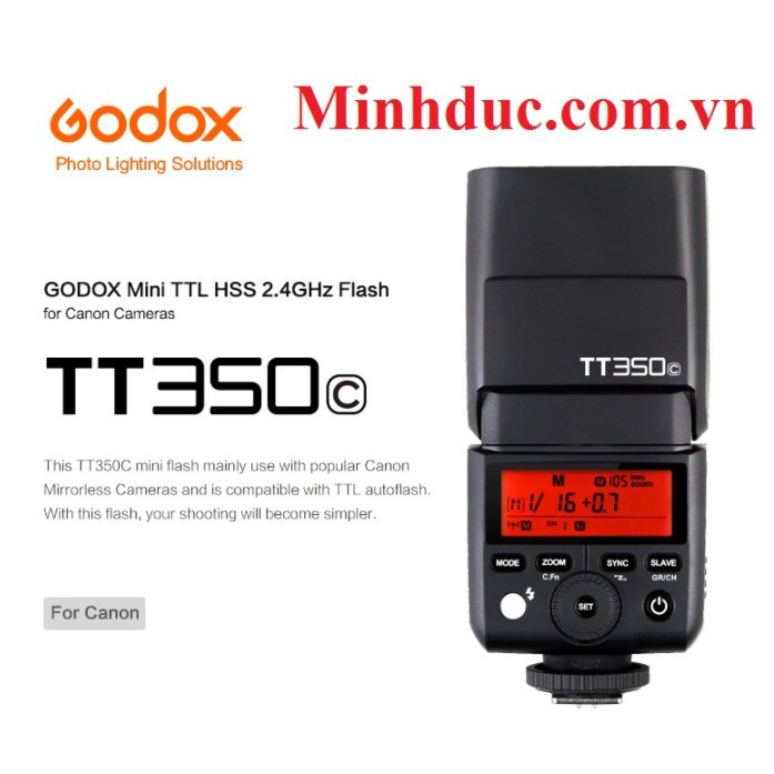 Đèn flash godox tt350c,n,s, f, o minh đức
