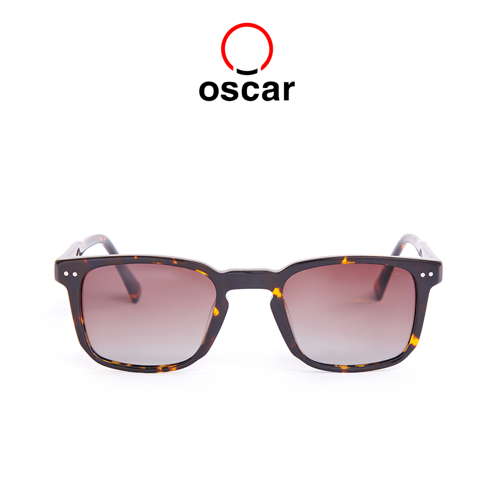 Mắt kính mát thời trang nữ cao cấp Oscar Fashion, tròng kính chống tia UVA/B/C, gọng nhựa vuông bo tròn hiện đại - POMSGA 012 (BRW)