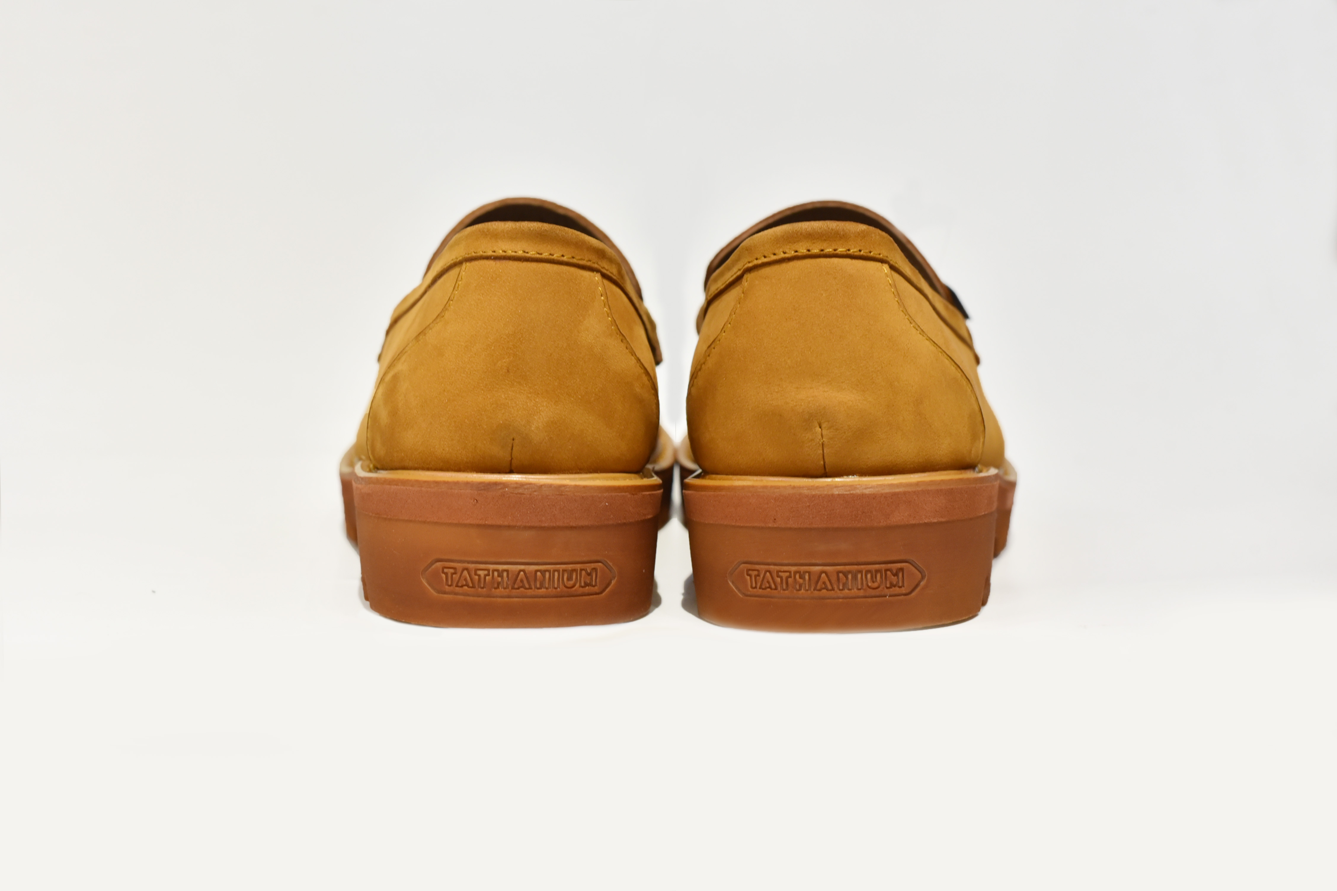 [TATHANIUM Footwear] Giày loafer da bò nubuck màu vàng nghệ