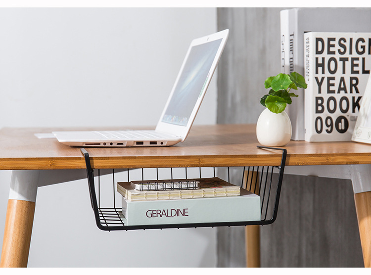 Kệ Sắt Treo Gầm Bàn Đa Năng Đựng Sách, Đựng Đồ Cá Nhân 31x22x12 cm