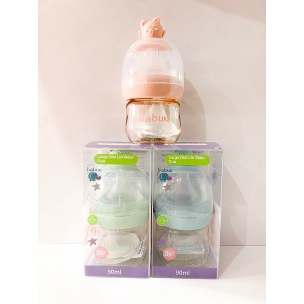 [ chọn núm S,M,L,LL] - Bình sữa cổ rộng PPSU Babuu 90ml/120ml/160ml/240ml/300ml (quà tặng hấp dẫn)