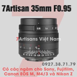 (CÓ SẴN) Ống kính 7Artisans 35mm F0.95 cho APS-C Fujifilm - Sony - Canon EOS M - Nikon Z và M4 3 thumbnail