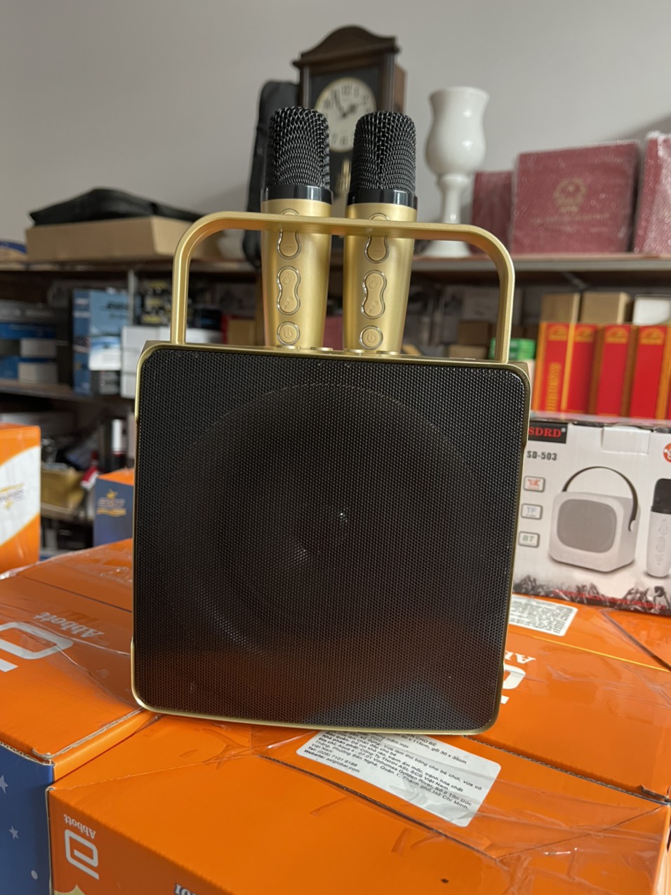 Loa karaoke mini Bluetooth SD508, KÈM 2 MICRO