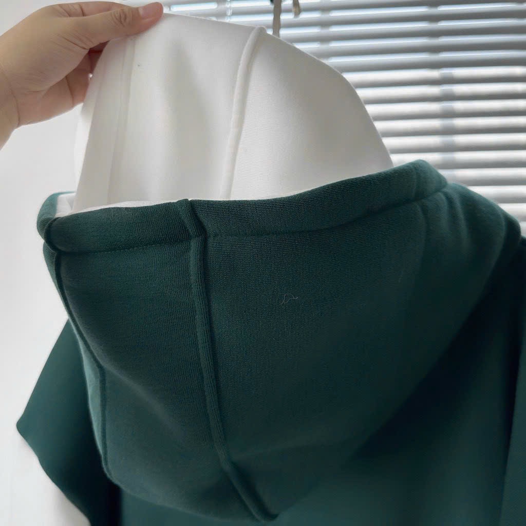 Áo Khoác Nỉ Form Rộng Phối Thân Độc Đáo Thêu Chữ DESSUU.Tp