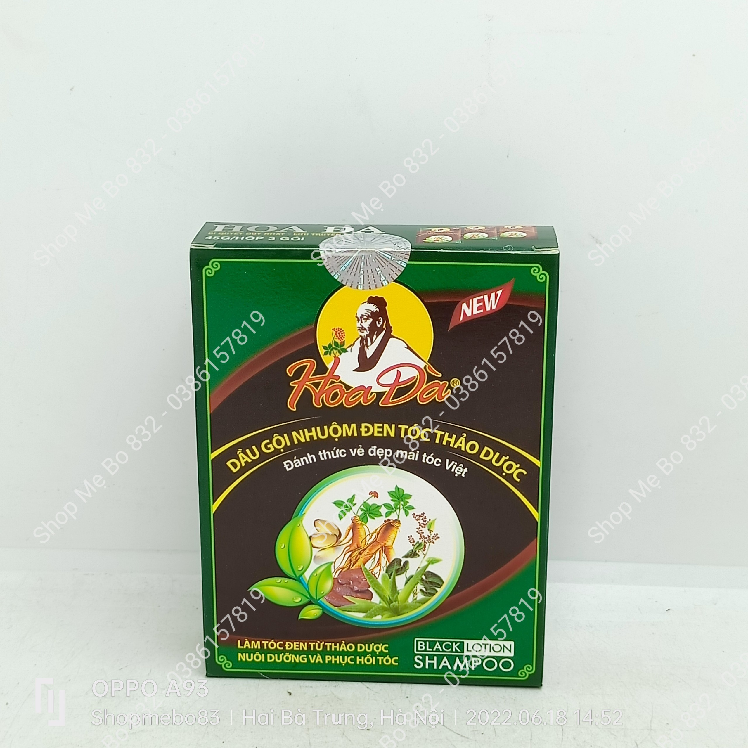 Dầu gội nhuộm đen tóc Hoa Đà