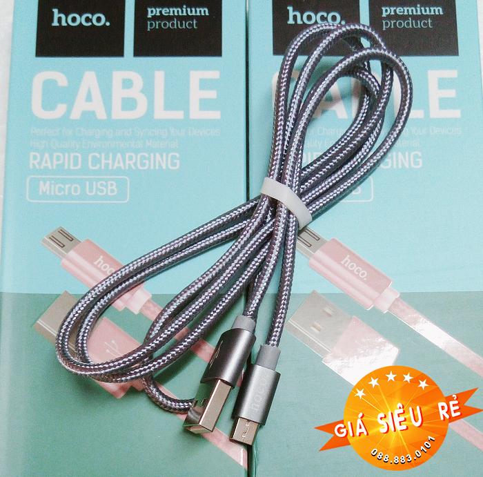 Cáp Sạc Sam Sung Bọc Dù Hoco Sạc Cực Nhanh Dài 1M