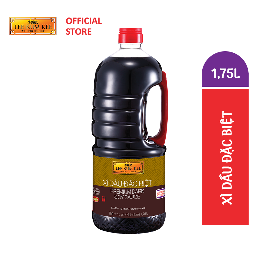 [Đơn 150K Tặng Gói Sốt] Xì dầu đặc biệt LEE KUM KEE PREMIUM DARK SOY SAUCE chai nhựa 1.75 lít