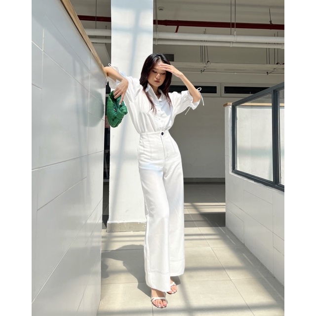 [Nhập mã LAZFASHION34-giảm 15% tối đa 99k/600k]SAP - Quần ống suông chỉ nổi