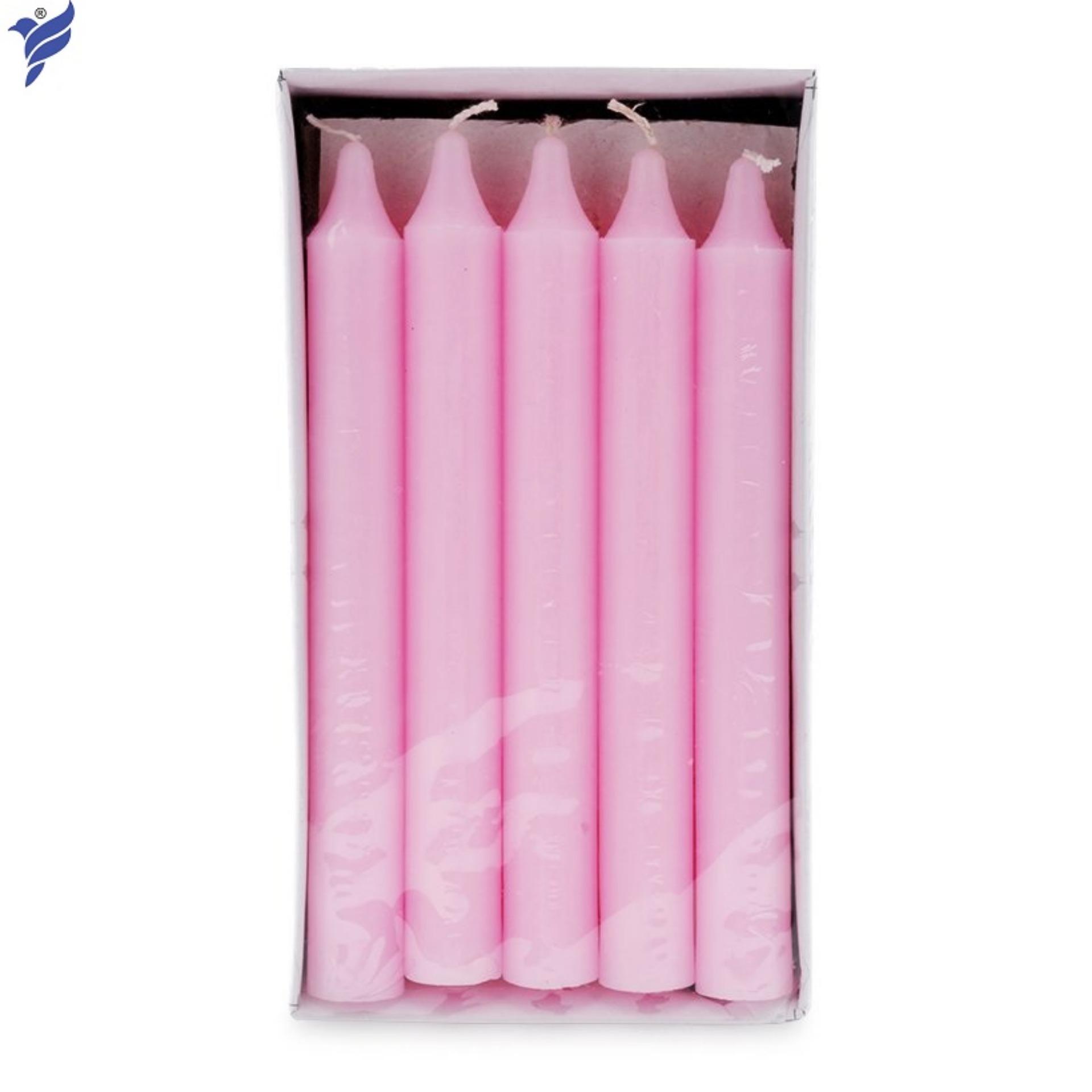 Hộp 15 cây nến thơm thẳng Quang Minh Candle FtraMart NQM0017 17cm (Hồng)