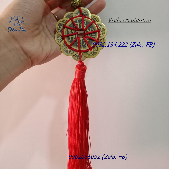 Dây treo phong thủy hoa mai thập toàn