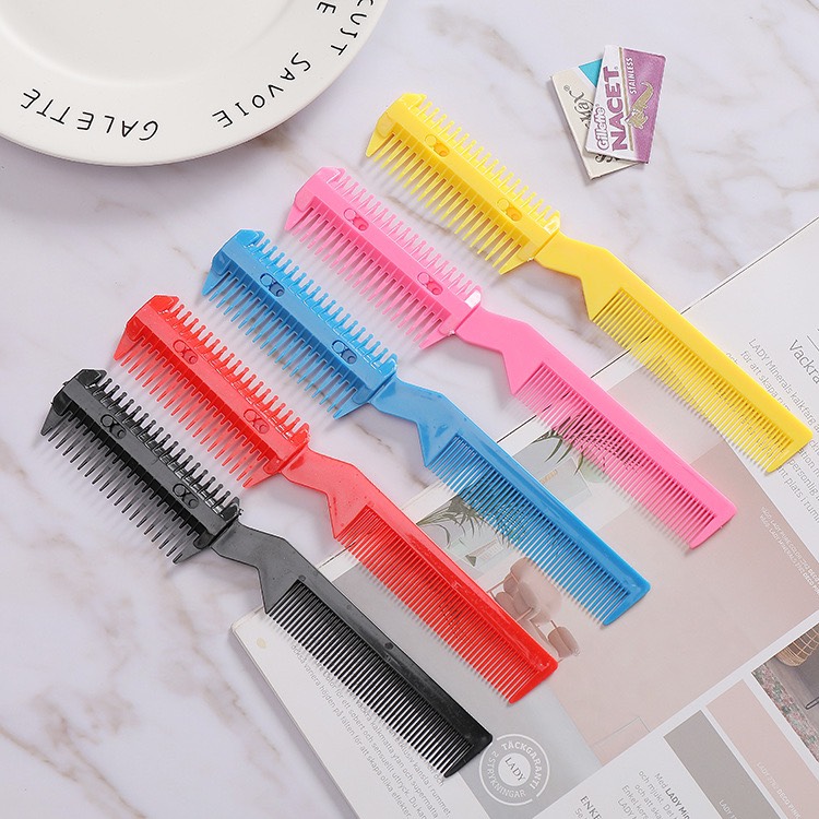 Lược tỉa tóc kẹp dao cạo (có kèm 2 dao)