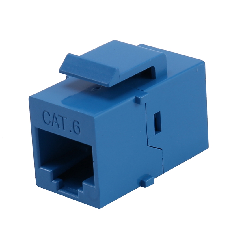 10Pcs RJ45 Connector Keystone Jack Cat6 Extension Coupler Ethernet Network LAN Cat 6 Coupler Jacks Extend Adapter