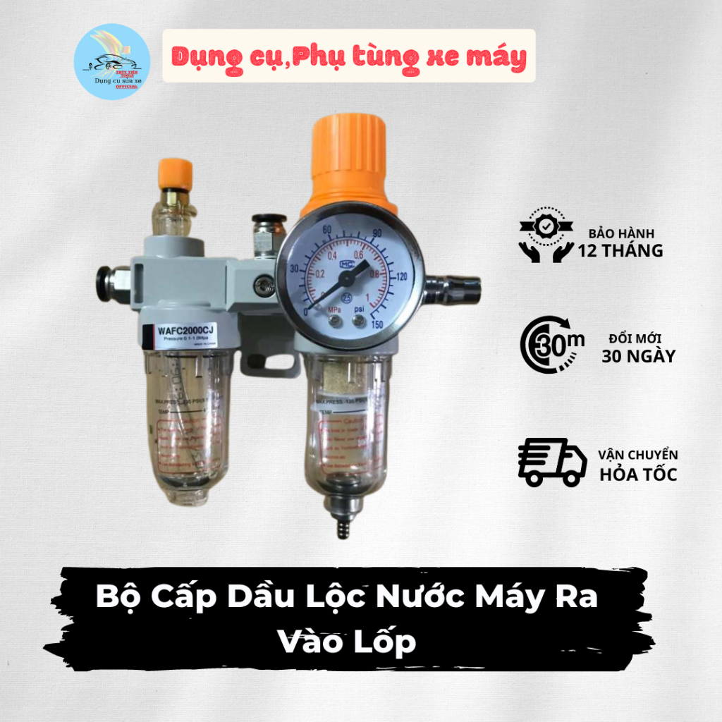 Bộ cấp dầu lộc nước máy ra vào lốp