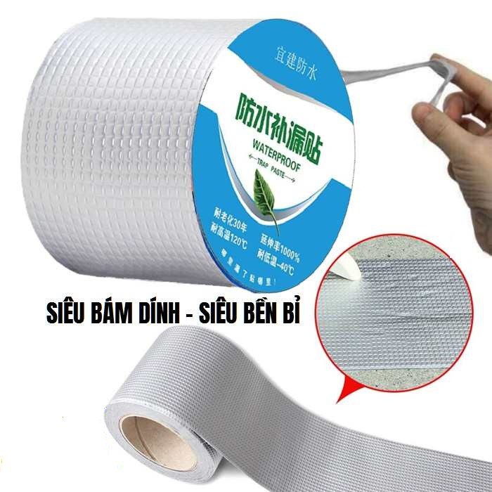 Băng Keo cường lực siêu dính, chống thấm nước Nhật Bản Đa Năng ,keo dán công trình chống thấm nước cho tường trần nhà, mái tôn, ống nước ,bể nước, xô chậu