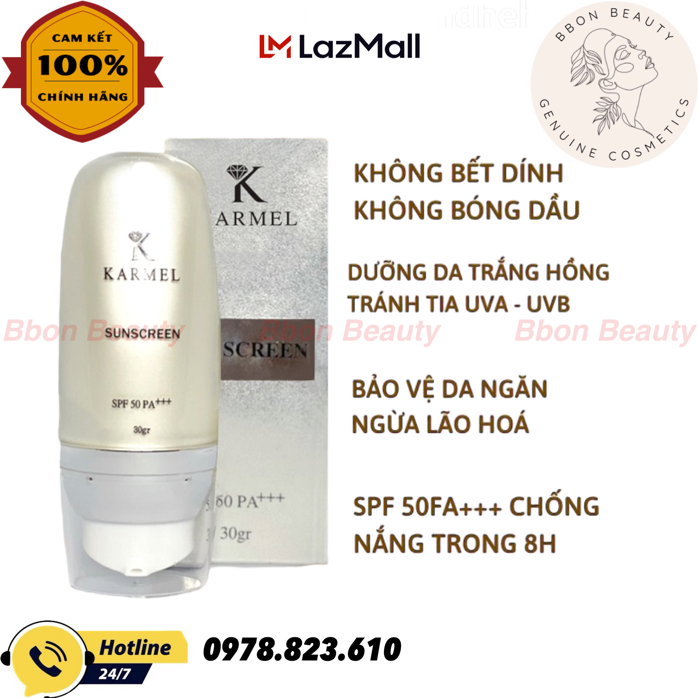 Kem chống nắng vật lý kamel – bảo vệ da tối ưu 50g - bbon beauty chính hãng