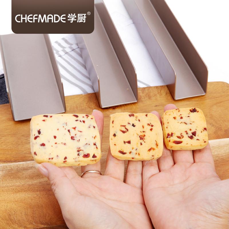 Chefmade Chef Made Vàng Hình Chữ U Không Dính Loại Dài Khay Làm Bánh Cookie Khay Làm Bánh Cranberry Khay Làm Bánh