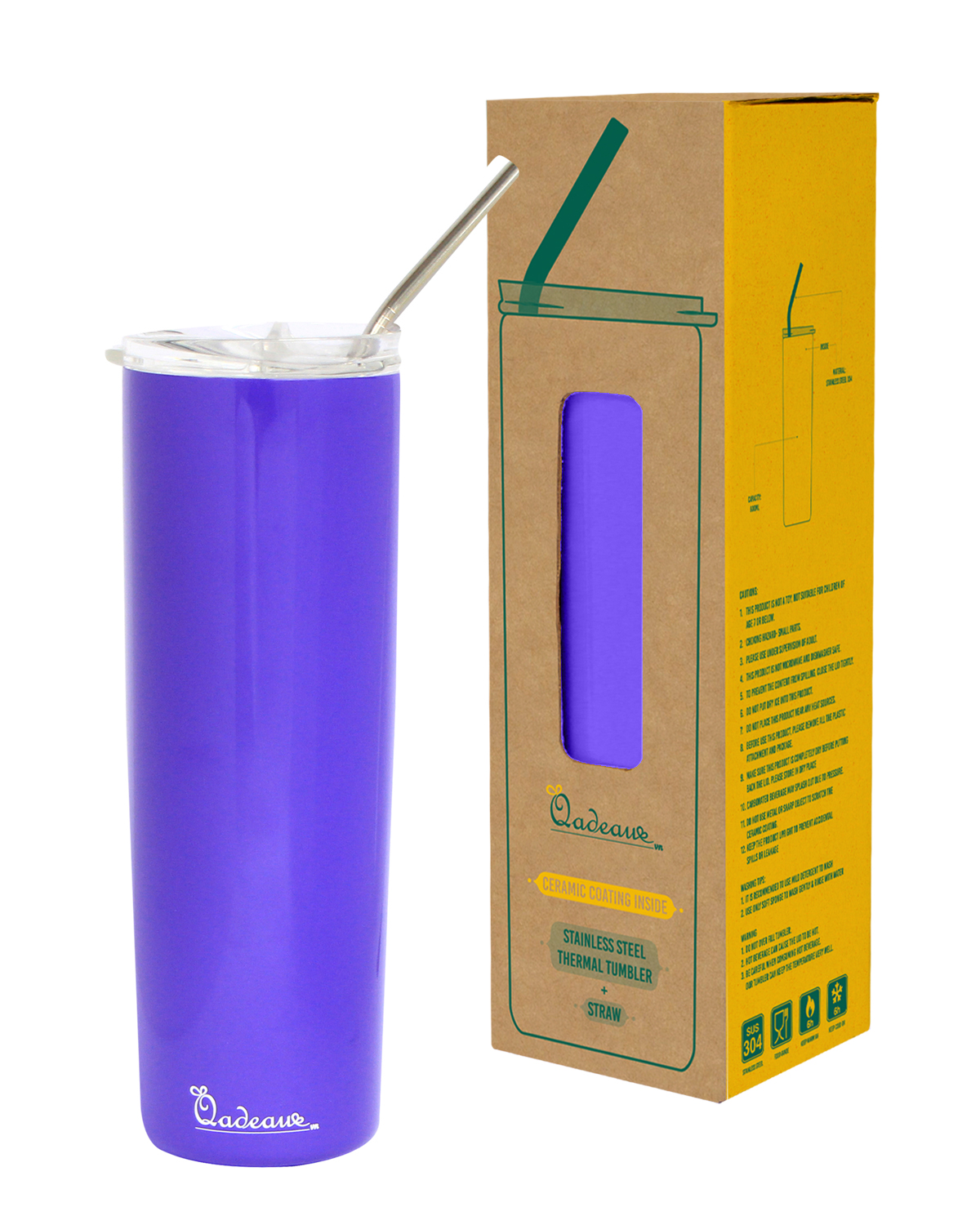 Bình giữ nhiệt 600ml Qadeaux (Topchoice)