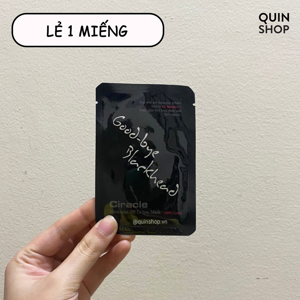 Miếng Đẩy Mụn Đầu Đen Ciracle Goodbye Blackhead Off Cotton Mask