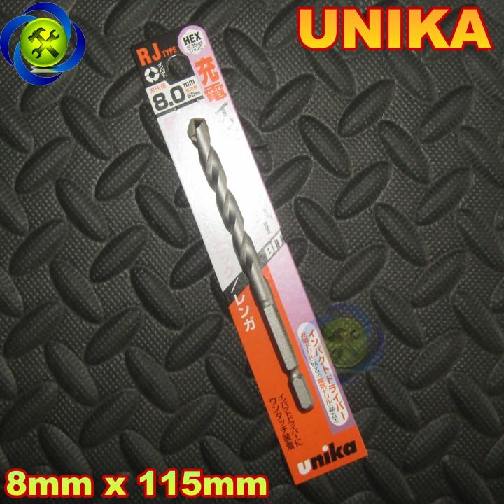 [HCM]Mũi khoan tường Unika 8mm RJ 8.0 x 115 đuôi lục giác