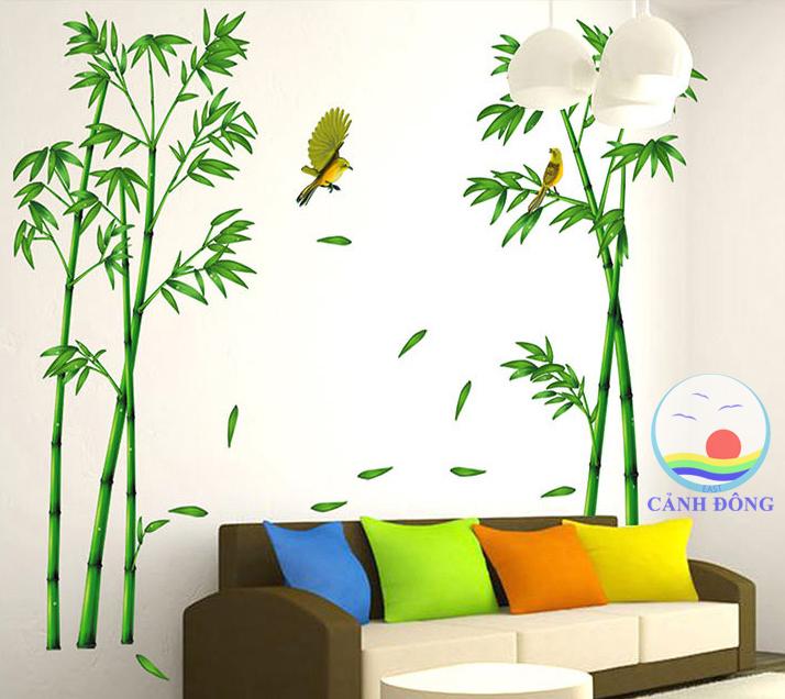 [HCM]Giấy dán tường cây tre phong thủy