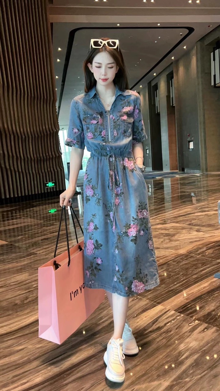 ĐẨM JEAN HOA CỔ SƠ MI CAO CẤP QUẢNG CHÂU