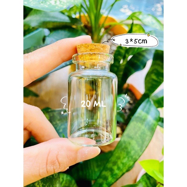 【SET 10】Lọ thuỷ tinh nút bần cao cấp đường kính 3cm【10ml,15ml,20ml,25ml,30ml,40ml,50ml,60ml】
