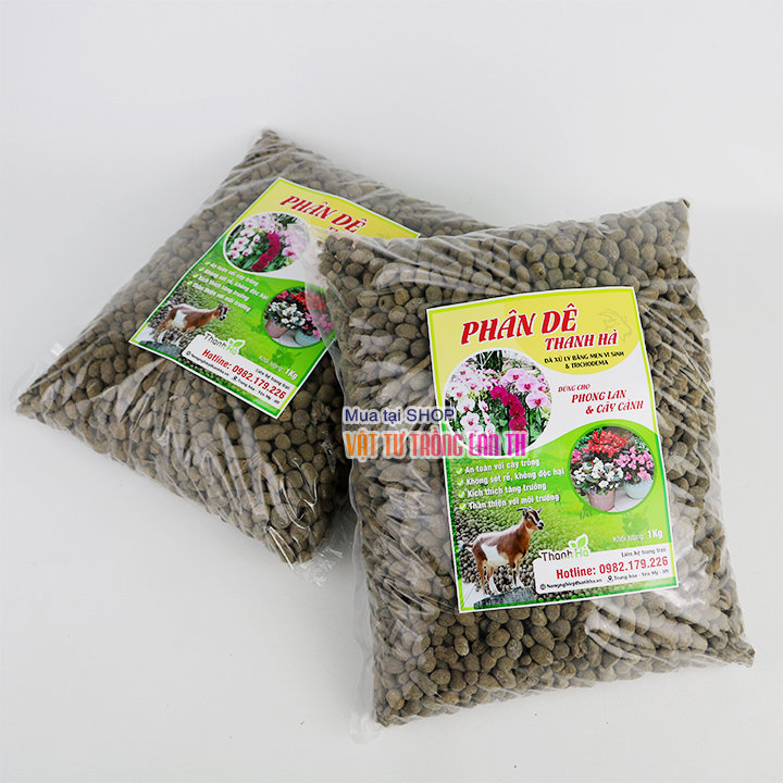 Phân dê dùng cho hoa lan và cây cảnh đã xử lý - gói 1kg
