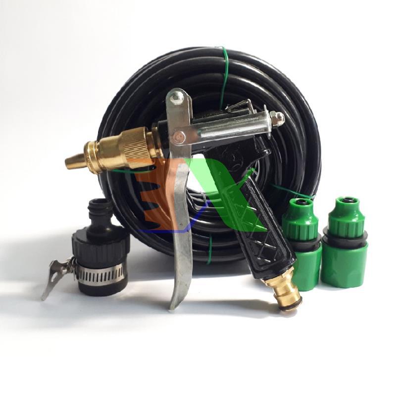 Set faucet spray watering plants, car wash high pressure metal (5 in 1) included 20m wire 8/11