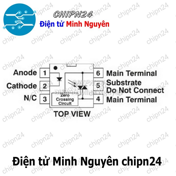 [2 con] (DT) Opto MOC3041 DIP-6 Trắng Hàng Tốt - HH001130