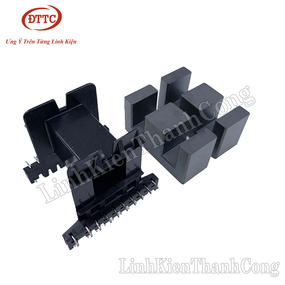 Biến Áp Xung EE55 Nằm (10+10) Lõi Hở