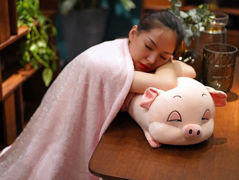 Chăn gối 2in1 hình heo
