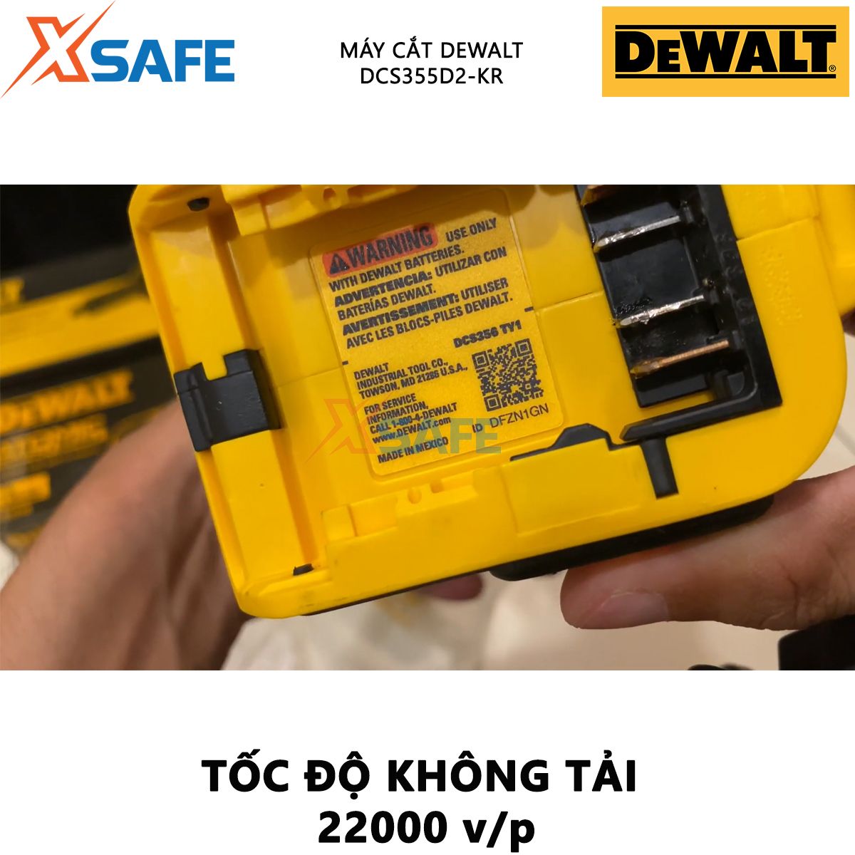 Cutting Machine multi-purpose battery DeWalt dcs355d2-kr cutting machine vibration power 300W, no-load speed 22000 v/p, amplitude angle vibration 1.6 degree cut on the various materials such as metal, tile [xsafe] [XTools]