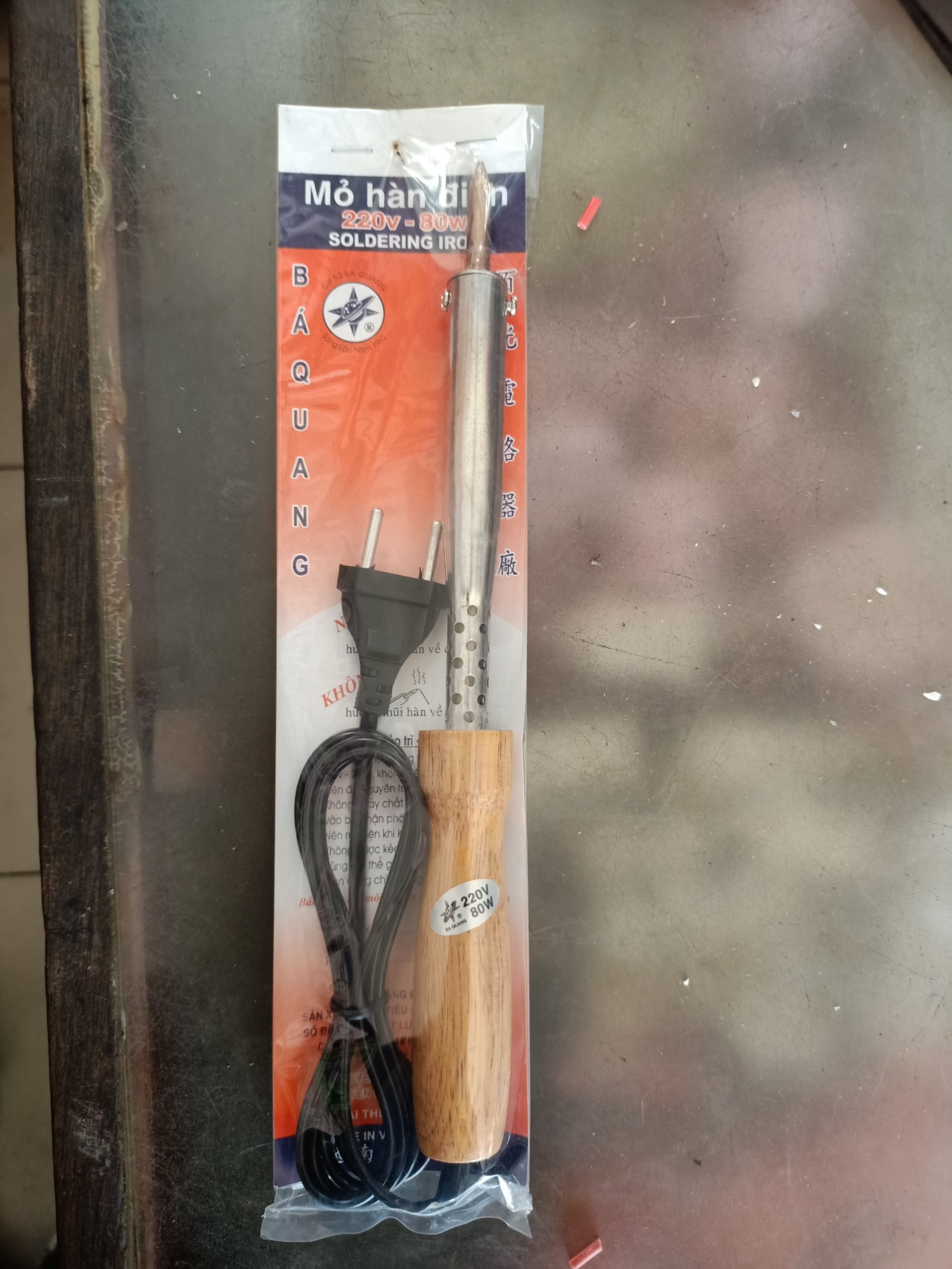 MỎ HÀN ĐIỆN CÁN GỖ BÁ QUANG 80W