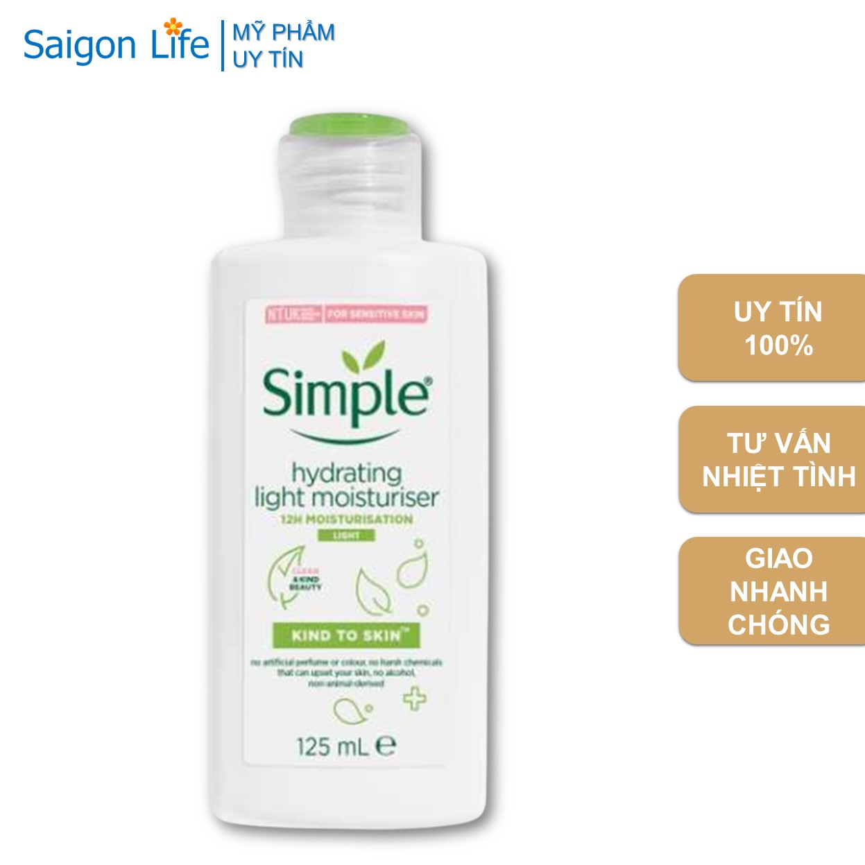 Kem Dưỡng Ẩm Simple Hydrating Light Moisturiser 125ml