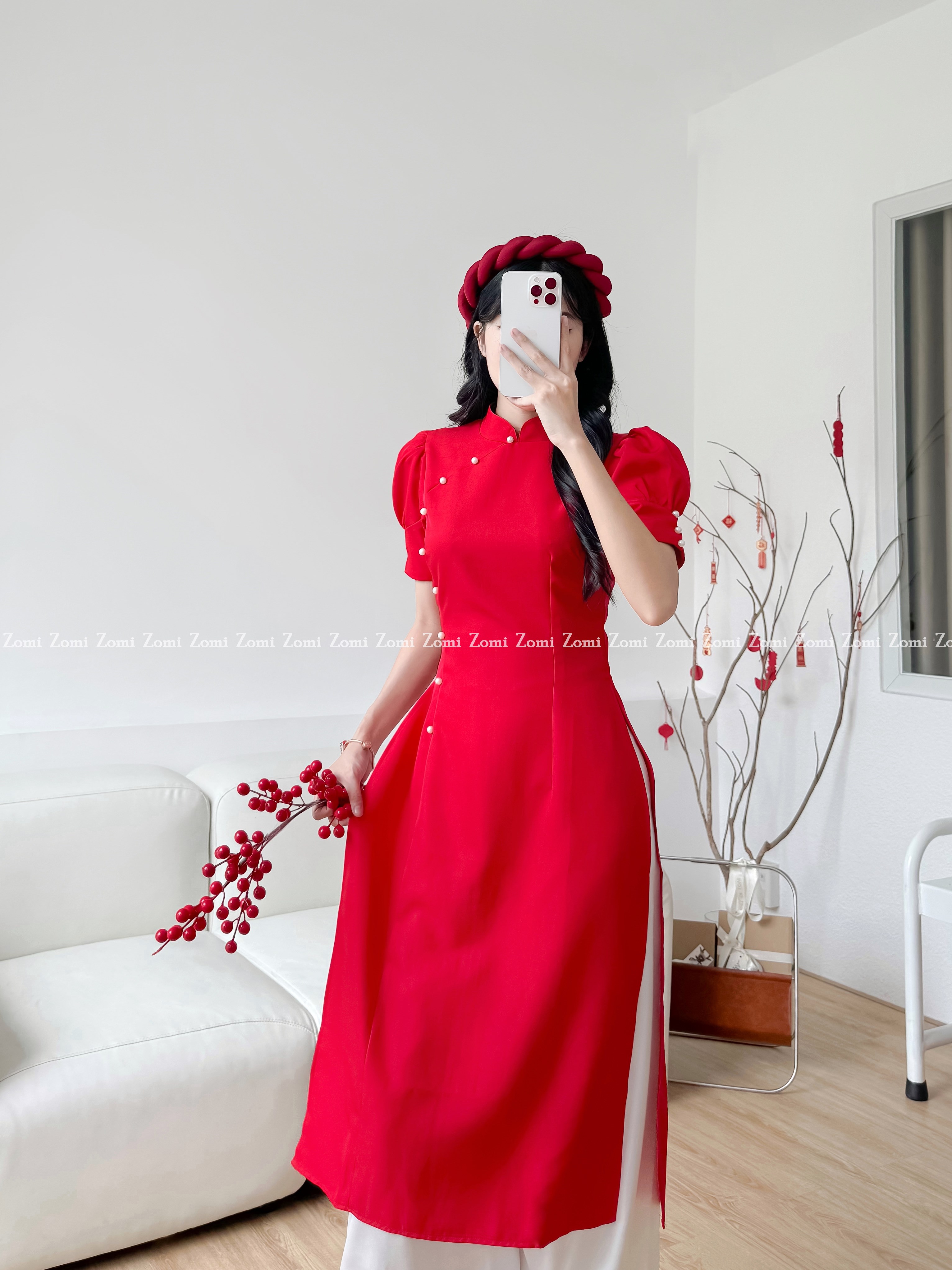 Set áo dài cách tân đính ngọc