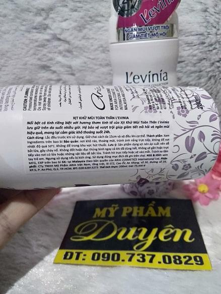 Xịt khử mùi levinia tím L'evinia